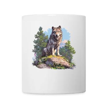 Wölfe Wolf - Tasse - Weiß - Vorne