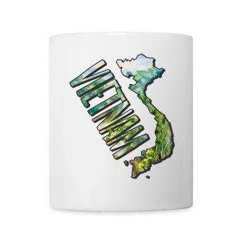 Watercolor Map Vietnam - Mug - white - Front