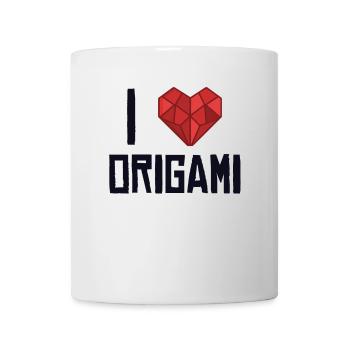 Ich liebe Origami Papierkranich Falten Eule Meister - Tasse - Weiß - Vorne