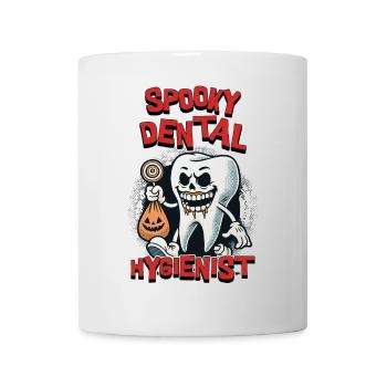 Motif d’Halloween d’hygiéniste dentaire effrayant - Mug blanc - blanc - Devant