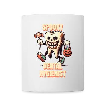 Gruselige Zahnärztliche Halloween Abenteuer - Tasse - Weiß - Vorne