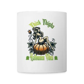 Funny Halloween Thick Thighs Vibes - Mug - white - Front
