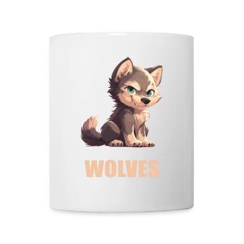 Wölfe Wolf - Tasse - Weiß - Vorne