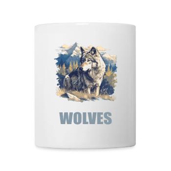 Wölfe Wolf - Tasse - Weiß - Vorne
