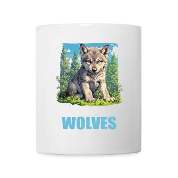 Wölfe Wolf - Tasse - Weiß - Vorne