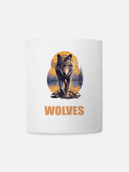 Wölfe Wolf - Tasse - Weiß