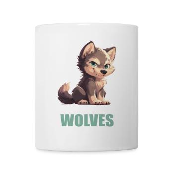 Wölfe Wolf - Tasse - Weiß - Vorne