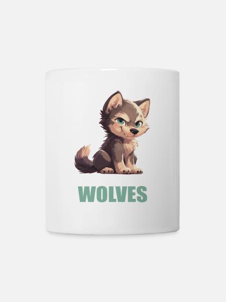Wölfe Wolf - Tasse - Weiß