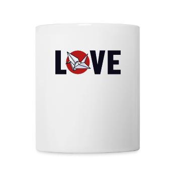 Origami amour grue en papier pliant hibou maître - Mug blanc - blanc - Devant