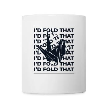 I'd Fold That Owl Paper Crane Folding Master - Mug - white - Front