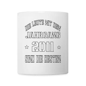 Die Leute mit dem Jahrgang 2011 - Tasse - Weiß - Vorne