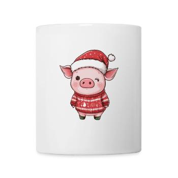 Pig Christmas Comic - Mug - white - Front
