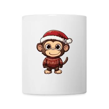 Monkey Christmas Comic - Mug - white - Front