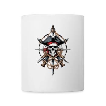 Drôle de Pirate Tenue Jolly Roger Design - Mug blanc - blanc - Devant