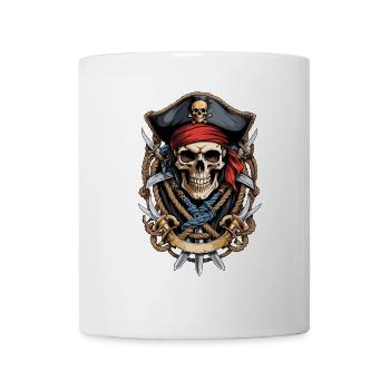 Funny Pirate Outfit Jolly Roger Design - Mug - white - Front