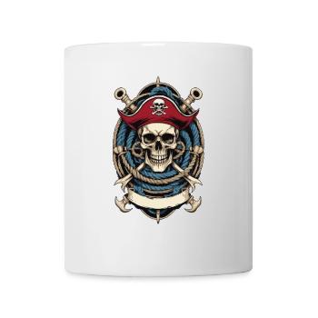 Funny Pirate Outfit Jolly Roger Design - Mug - white - Front