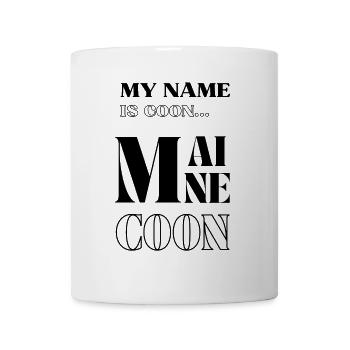 My name is Maine Coon - Ahsford style - Noir - Mug blanc - blanc - Devant