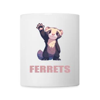 Ferret Frettchen - Tasse - Weiß - Vorne