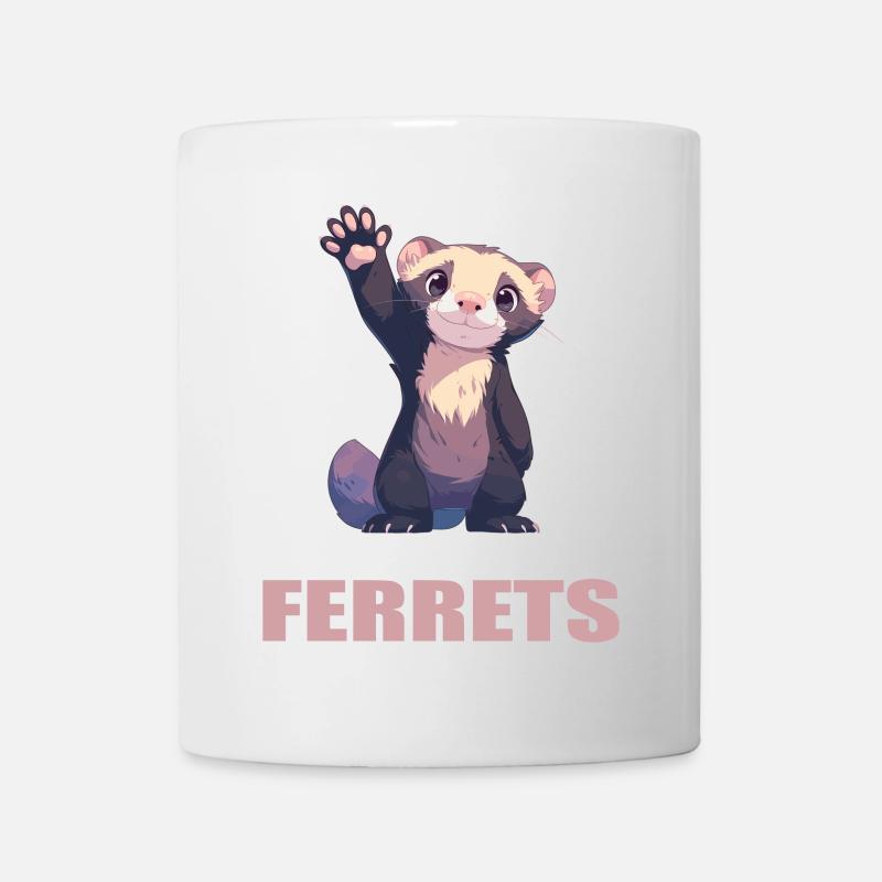 Ferret Frettchen - Tasse - Weiß