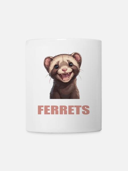 Ferret Frettchen - Tasse - Weiß