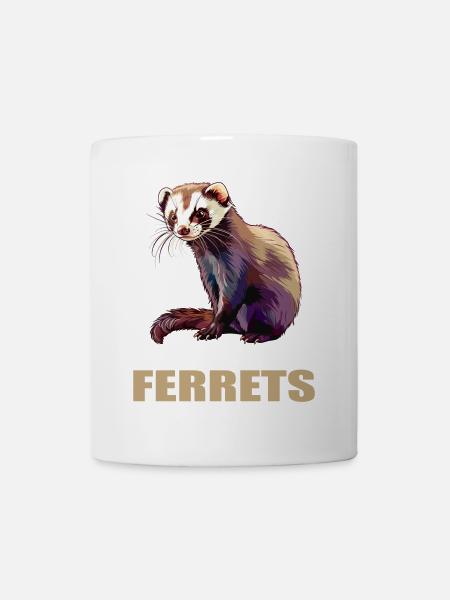 Ferret Frettchen - Tasse - Weiß