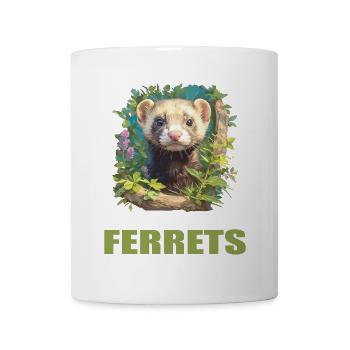 Ferret Frettchen - Tasse - Weiß - Vorne