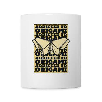 Addicted To Origami Hibou Grue Papier Pliage - Mug blanc - blanc - Devant