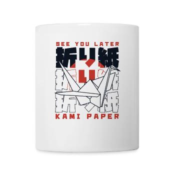 See You Later Kami Paper Folding Owl Paper Crane - Mug - white - Front