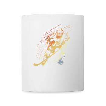 Eishockeyspieler Vintage Look - Tasse - Weiß - Vorne