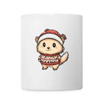 Hérisson Noël Bande dessinée - Mug blanc - blanc - Devant