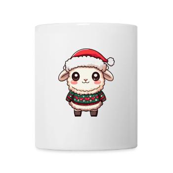 Schaf Weihnachten Comic - Tasse - Weiß - Vorne