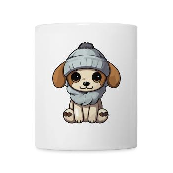 Hund Winter Tier Baby Comic - Tasse - Weiß - Vorne