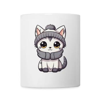 Cat Winter Animal Baby Comic - Mug - white - Front