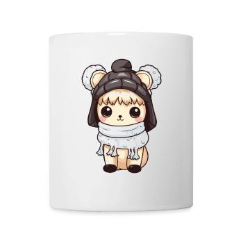 Alpaca Winter Animal Baby Comic - Mug - white - Front