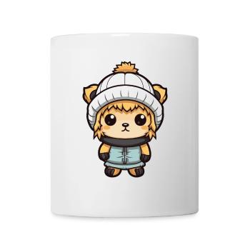 Lion Winter Animal Baby Comic - Mug - white - Front