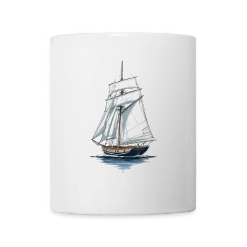 Segelschiff Abenteuer Auf Hoher See - Tasse - Weiß - Vorne