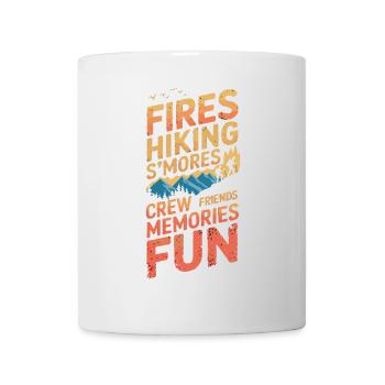 Fires Hiking Smores Camping Mountain Camper Hiker - Mug - white - Front