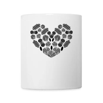 Crochet Heart With Crochet Yarn Balls - Tasse - Weiß - Vorne