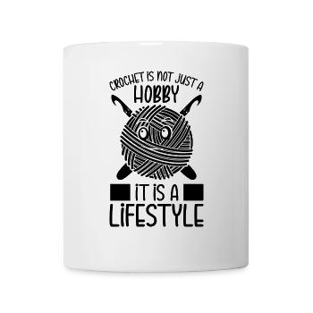 Le crochet n’est pas seulement un passe-temps, c’est un style de vie - Cr - Mug blanc - blanc - Devant