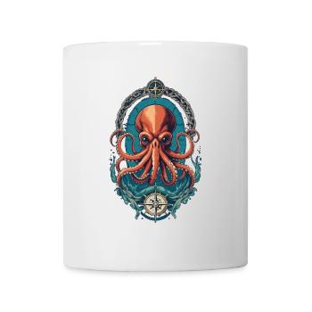 Krake Seeungeheuer Hobby Fischer Seefahrer - Tasse - Weiß - Vorne