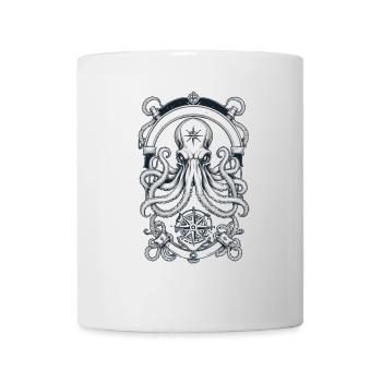 Krake Seeungeheuer Hobby Fischer Seefahrer - Tasse - Weiß - Vorne