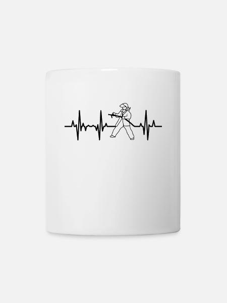 Feuerwehrmann Herzklopfen - Tasse - Weiß