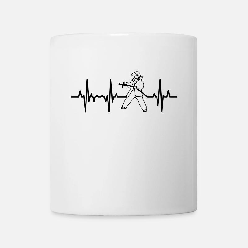 Feuerwehrmann Herzklopfen - Tasse - Weiß