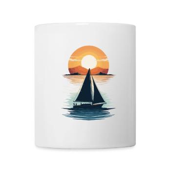 Coucher de soleil Sailing Adventure Sea - Mug blanc - blanc - Devant