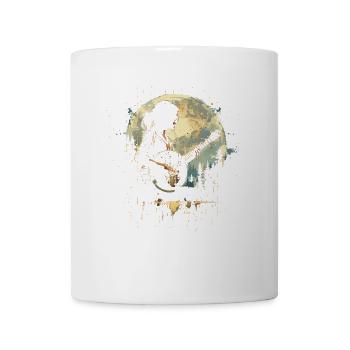 Dessin d’un joueur de banjo - Mug blanc - blanc - Devant