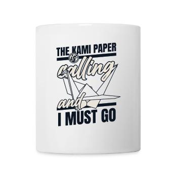 Le papier Kami appelle la grue en papier hibou pliante - Mug blanc - blanc - Devant