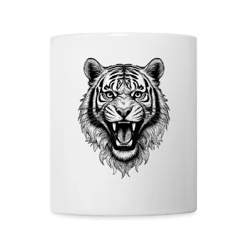 Power und Wildheit im Tiger T-Shirt - Tasse - Weiß - Vorne