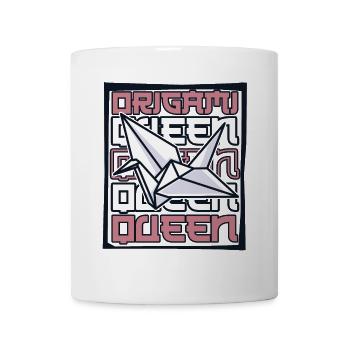 Origami Reine Pliant Hibou Papier Grue Maître - Mug blanc - blanc - Devant