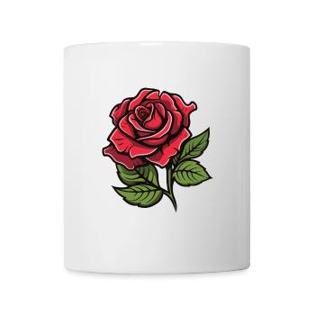 Fleur de rose Amour - Mug blanc - blanc - Devant