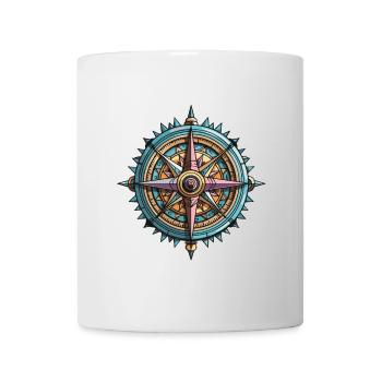 Icône de la boussole - Mug blanc - blanc - Devant